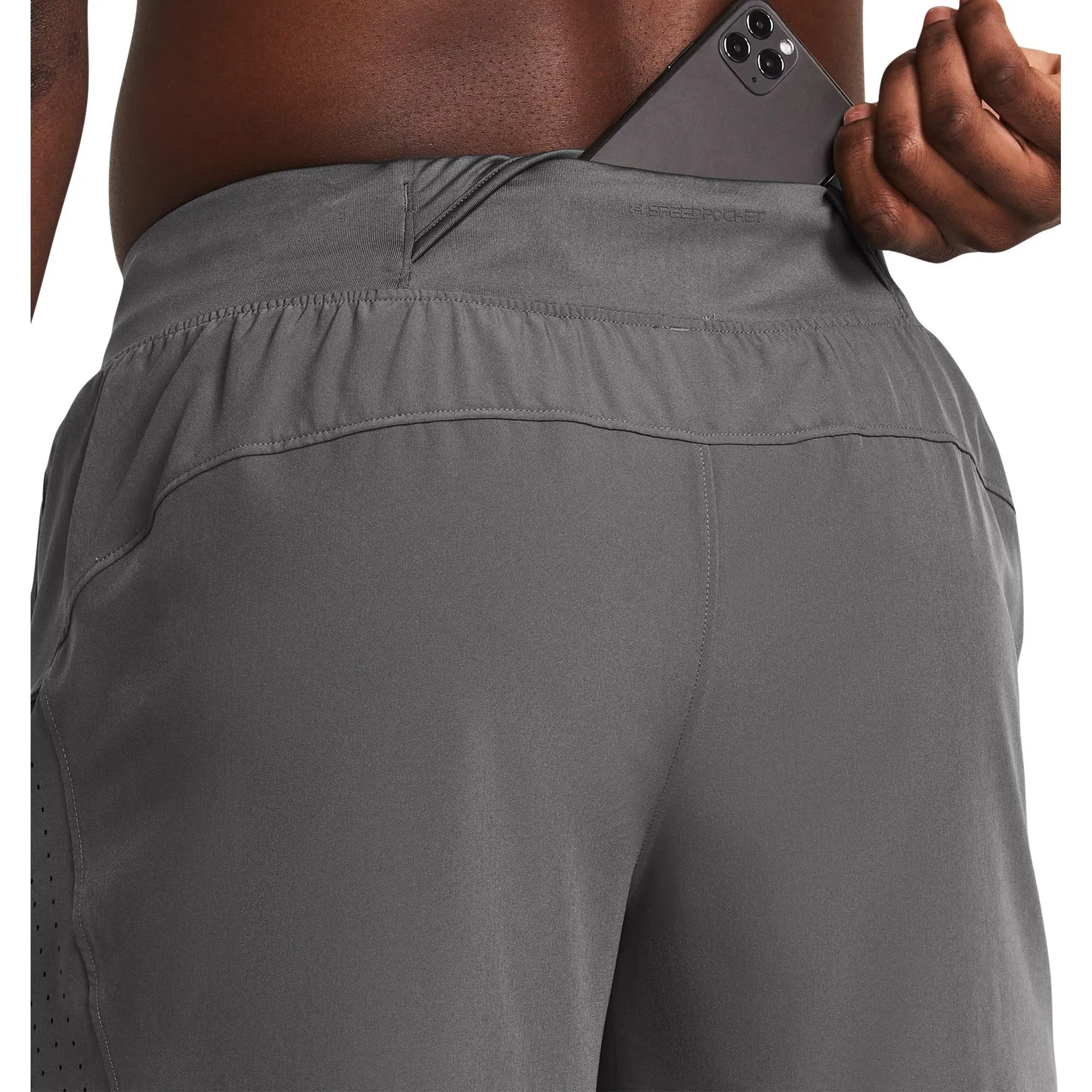 Under Armour Launch Elite 5 Inch Mens Running Shorts - Grey