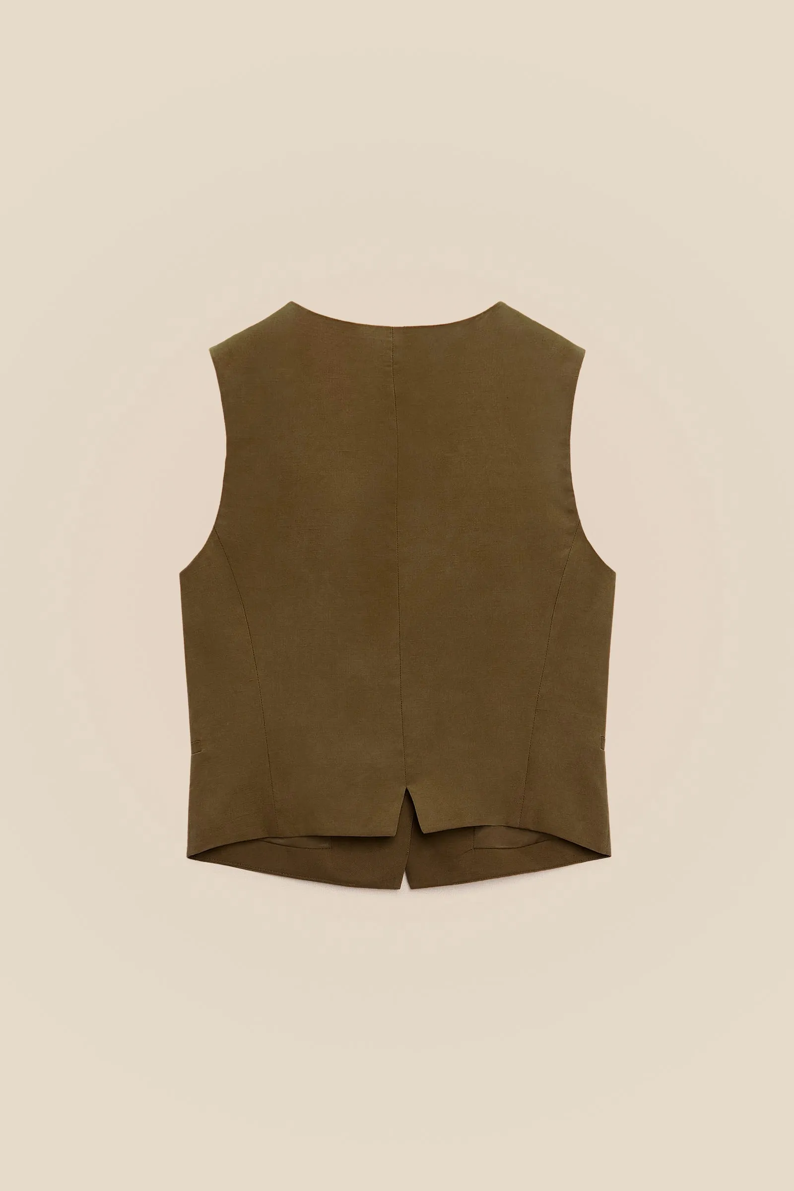 V-Neck Cropped Vest