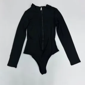 Women's Half Zipper Long Sleeve Bodysuit